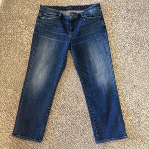 Lucky Brand Sweet Crop Jeans Dark Wash Denim Comfort Fit Women's‎ Size 14/32